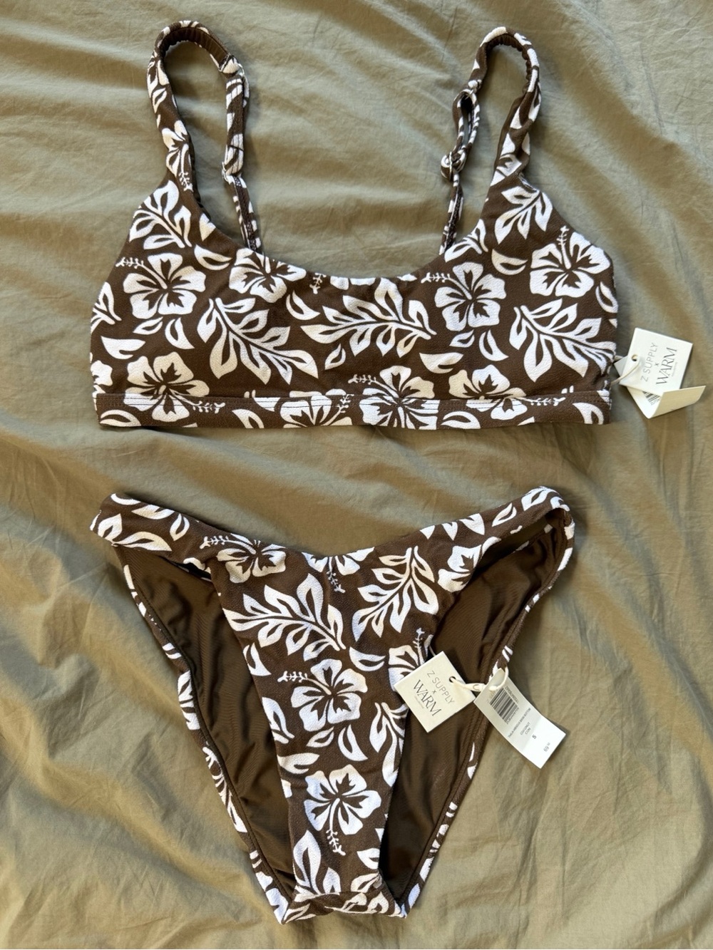 A Supply x Warm Collective Limited Edition Hawaiian Hibiscus Floral Print Bikini